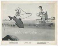3k598 MELODY TIME 8x10.25 still '48 Disney cartoon, Pecos Bill watches Slue-Foot Sue on catfish!