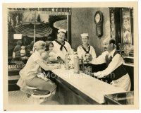 3k601 MEN O'WAR 8x10 still '29 Laurel and Hardy at soda counter with pretty ladies & Finlayson!