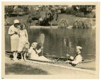 3k603 MEN O'WAR 8x10 still '29 Stan Laurel & Oliver Hardy invite pretty ladies to go canoeing!