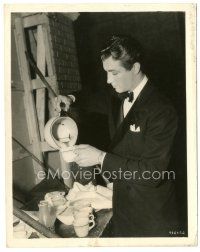 3k759 ROBERT TAYLOR 8x10 still '37 candid pouring coffee between scenes of Personal Property!