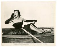 3k876 TELL IT TO THE JUDGE 8.25x10 still '49 Rosalind Russell wearing formal gown in rowboat!