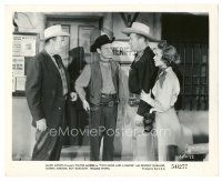 3k930 TWO GUNS & A BADGE 8.25x10 still '54 Wayne Morris & Beverly Garland with two other men!