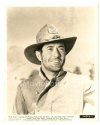 3k969 WELLS FARGO deluxe 8x10.25 still '37 smiling portrait of Johnny Mack Brown in uniform!