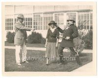 3k975 WHIMS OF THE GODS candid 8x10.25 still '21 director Thomas Ince with Keystone Kop & lady!
