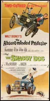 3m161 ABSENT-MINDED PROFESSOR/SHAGGY DOG 3sh '67 two Disney sci-fi movies together!
