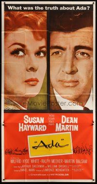 3m162 ADA 3sh '61 super close portraits of Susan Hayward & Dean Martin, what was the truth?
