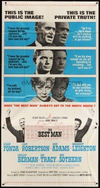 3m192 BEST MAN 3sh '64 Henry Fonda & Cliff Robertson running for President of the United States!