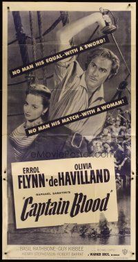 3m228 CAPTAIN BLOOD 3sh R51 Errol Flynn, Olivia de Havilland, Michael Curtiz classic!