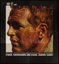3m033 COOL HAND LUKE 6sh '67 incredible close up of Paul Newman, prison escape classic!