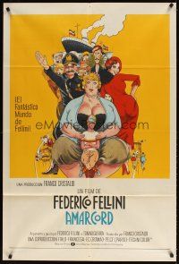 3m623 AMARCORD Argentinean '74 Federico Fellini classic comedy, art by Juliano Geleng!