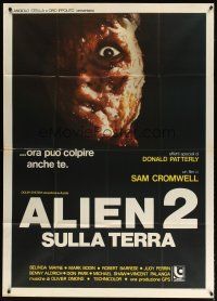 3m840 ALIEN 2 Italian 1p '80 Italian sci-fi ripoff unrelated to first Alien, wacky monster image!