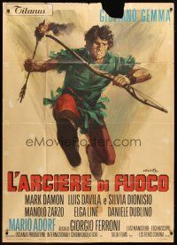 3m961 SCALAWAG BUNCH Italian 1p '70 art of Giuliano Gemma as Robin Hood by Averardo Ciriello!