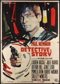 3m755 HARPER Italian 2p '66 best different art of Paul Newman by Ercole Brini, Detective's Story!