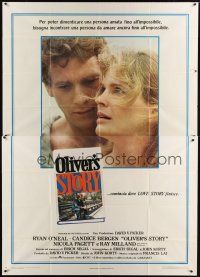 3m787 OLIVER'S STORY Italian 2p '79 romantic close up of Ryan O'Neal & Candice Bergen!