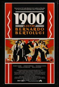 3p002 1900 1sh R91 directed by Bernardo Bertolucci, Robert De Niro, cool Doug Johnson art!