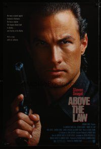 3p018 ABOVE THE LAW 1sh '88 best image of tough guy Steven Seagal!