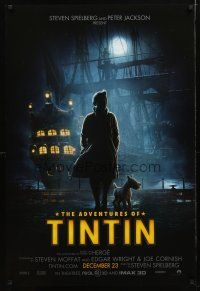 3p021 ADVENTURES OF TINTIN teaser DS 1sh '11 Steven Spielberg's version of the French cartoon!