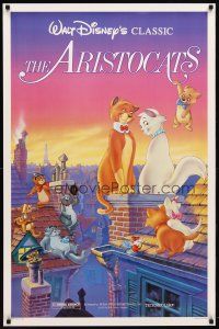 3p048 ARISTOCATS 1sh R87 Walt Disney feline jazz musical cartoon, great colorful image!