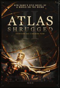 3p051 ATLAS SHRUGGED II: THE STRIKE advance DS 1sh '12 Ayn Rand's classic novel!