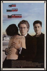 3p066 BAD INFLUENCE 1sh '90 photo of Rob Lowe & James Spader by Helmut Newton!