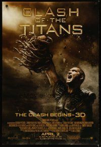 3r067 CLASH OF THE TITANS advance DS 1sh '10 cool image of Sam Worthington as Perseus!