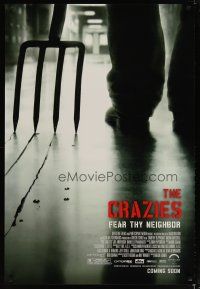3r069 CRAZIES advance DS 1sh '10 remake of George Romero's 1973 horror movie, fear thy neighbor!