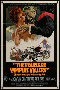 3r272 FEARLESS VAMPIRE KILLERS style B 1sh 1967 great Frank Frazetta art, plus Tate attacked!