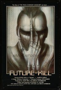3r082 FUTURE-KILL 1sh '84 Edwin Neal, really cool science fiction artwork by H.R. Giger!