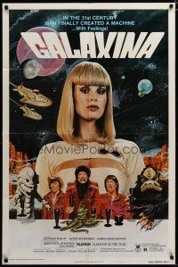3r288 GALAXINA style B 1sh '80 sexy Dorothy Stratten is a man-made machine with feelings!