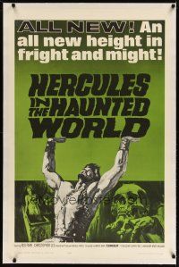 3r023 HERCULES IN THE HAUNTED WORLD linen 1sh '64 Mario Bava, an all new height in fright & might!