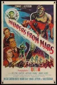 3r054 INVADERS FROM MARS 1sh R55 sci-fi classic, hordes of green monsters from outer space!