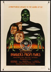 3r028 INVADERS FROM MARS linen 1sh R76 classic sci-fi , different alien artwork by Theakston!