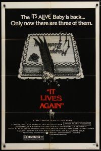 3r336 IT LIVES AGAIN 1sh '78 directed by Larry Cohen, now there are three of them!, wacky art!
