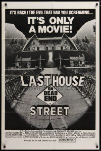 3r349 LAST HOUSE ON DEAD END STREET 1sh 1977 evil that had you screaming, it's only a movie!