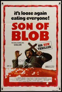 3r427 SON OF BLOB 1sh '72 it's loose again eating everyone, wacky horror sequel!