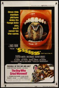 3r433 SSSSSSS/BOY WHO CRIED WEREWOLF 1sh '73 once it sinks its fangs in you'll never be the same!