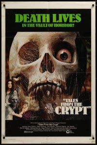 3r445 TALES FROM THE CRYPT 1sh '72 Peter Cushing, Joan Collins, E.C. comics, cool skull image!