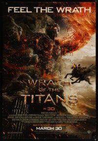 3r134 WRATH OF THE TITANS advance DS 1sh '12 Sam Worthington on pegasus vs enormous titan!