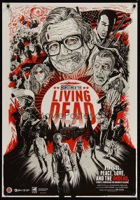 3r136 YEAR OF THE LIVING DEAD 1sh '13 wonderful art of George Romero & zombies by Gary Pullin!