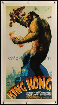 3s168 KING KONG linen commercial poster '00s exact repro of 'fierce' three-sheet!