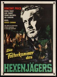 3s221 HAUNTED PALACE linen German '63 cool different art of Vincent Price by Klaus Dieter Daub!