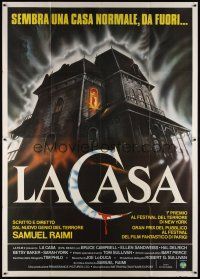 3s055 EVIL DEAD Italian 2p '84 Sam Raimi cult classic, completely different haunted house art!