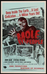 3s275 MOLE PEOPLE Benton REPRO WC '90s from a lost age, horror crawls from the depths of the Earth!