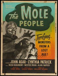 3t006 MOLE PEOPLE 30x40 '56 from a lost age, horror crawls from the depths of the Earth!