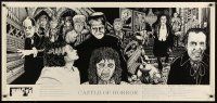 3t154 CASTLE OF HORROR commercial poster '91 cool Teman art of classic horror icons!