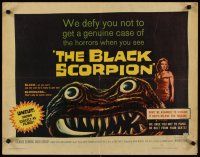 3t065 BLACK SCORPION 1/2sh '57 great art of wacky creature looking more laughable than horrible!
