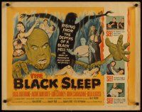 3t066 BLACK SLEEP 1/2sh '56 Lon Chaney Jr., Bela Lugosi, Tor Johnson, terror-drug wakes the dead!