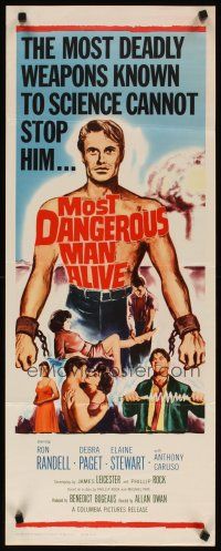 3t039 MOST DANGEROUS MAN ALIVE insert '61 the most deadly weapons known to science can't stop him!