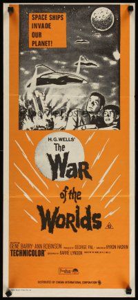 3w042 WAR OF THE WORLDS Aust daybill R70s H.G. Wells classic produced by George Pal!