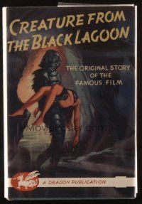 3w027 CREATURE FROM THE BLACK LAGOON English hardcover book '54 in FACSIMILE dust jacket!